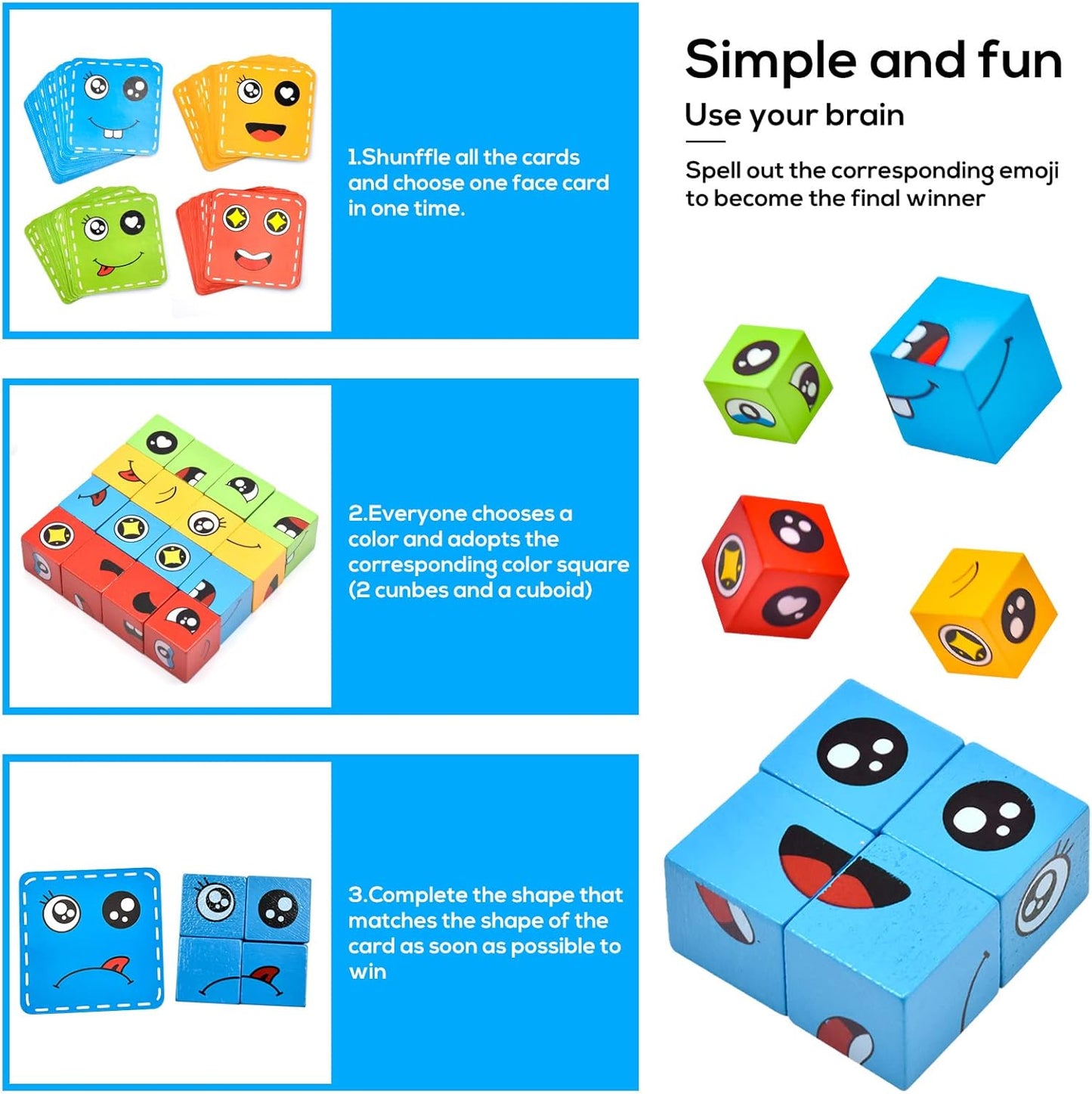 Juego Cubo de Emociones - Montessori