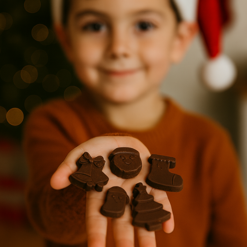 Moldes Navideños de Silicona Para Chocolate, Galletas y Muffins