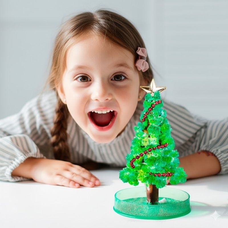 Árbol Mágico de Navidad | Árbol de Cristal que Crece | Experimento Navideño para Niños
