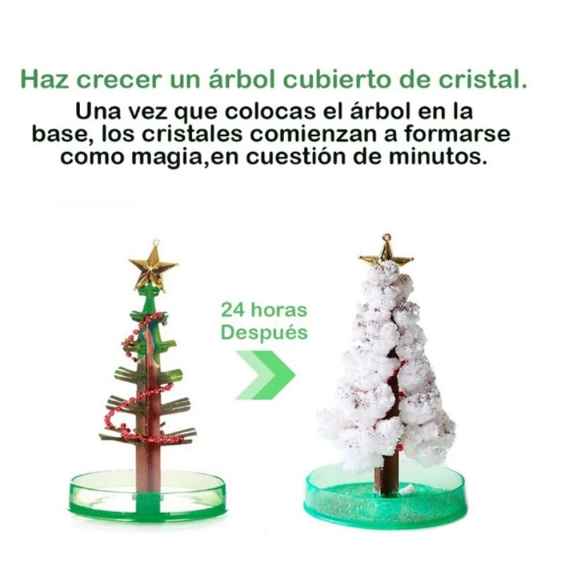 Árbol Mágico de Navidad | Árbol de Cristal que Crece | Experimento Navideño para Niños