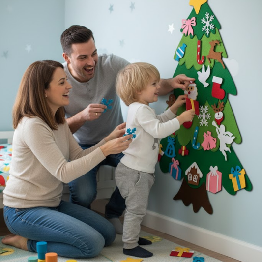 Árbol de Navidad en Fieltro para Niños | Árbol Navideño de Tela DIY Infantil