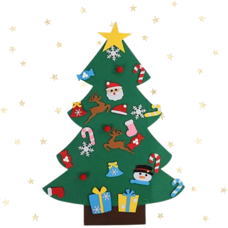 Árbol de Navidad en Fieltro para Niños | Árbol Navideño de Tela DIY Infantil