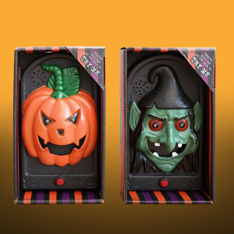 Timbre Halloween con Luz y Sonido | Decoración para Puerta Espeluznante