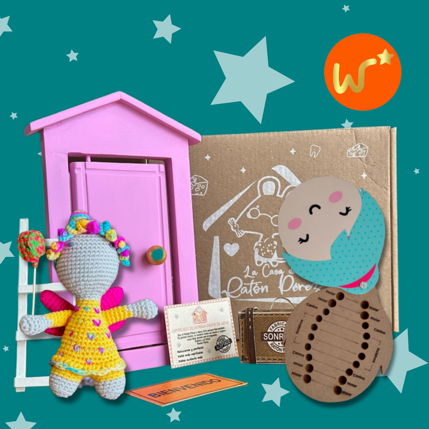 Kit 4: Ratón o Hada y Puerta + Cofre